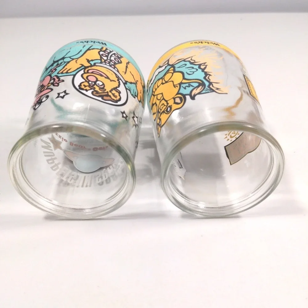 VTG 1998 Welchs Jelly Jar Glasses Lion King II Simba Muppet In Space Fozzie Bear